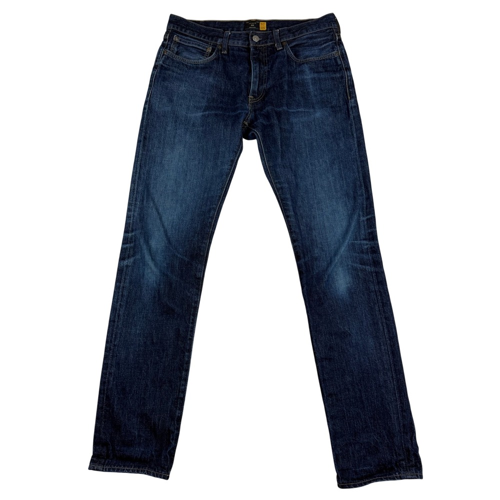 J.Crew 484 Jeans Mens 32x34 (Fit 32x32.5) Blue Slim Fit Dark Wash Denim Preppy